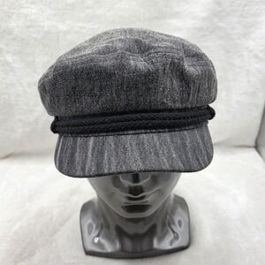 Brixton Hat Cap Fitted Mens XS Gray Cotton Fiddler Fisherman Newsboy Style